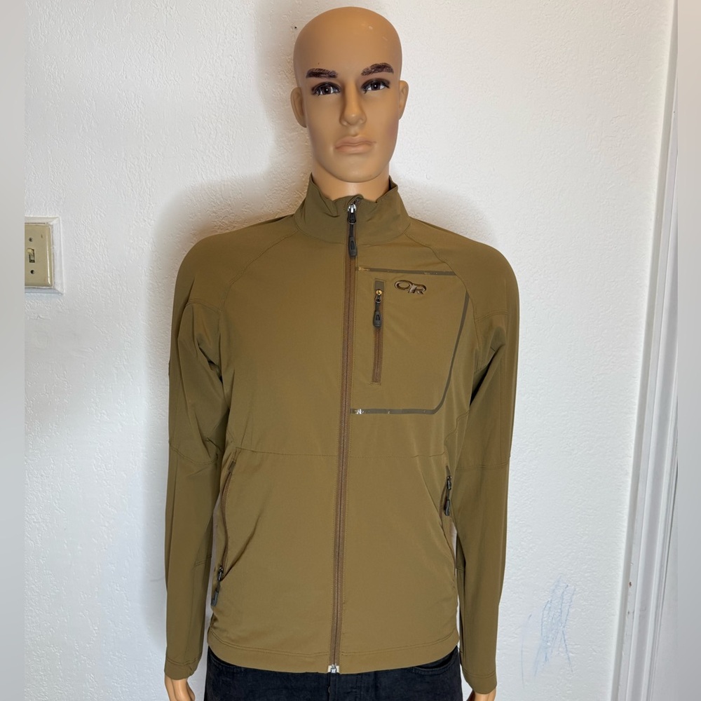 Outdoor Research Men's Khaki Tan  Hiking Ferrosi Jacket with Pockets Size S - Picture 2 of 13